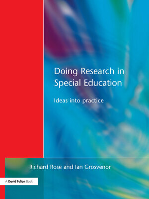 cover image of Doing Research in Special Education